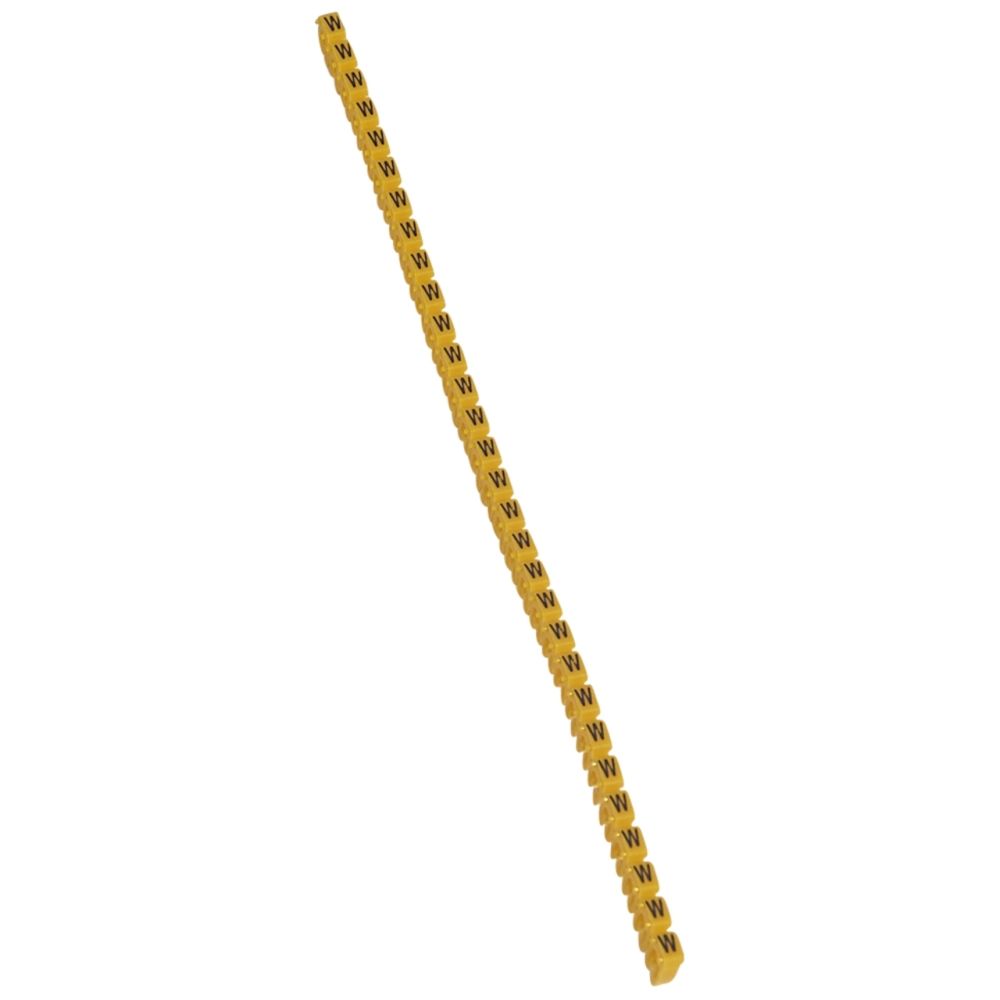 Legrand - repère pour fil de 1.5 à 2.5 mm2 - lettre w - couleur jaune - legrand cab 3 - Accessoires de câblage
