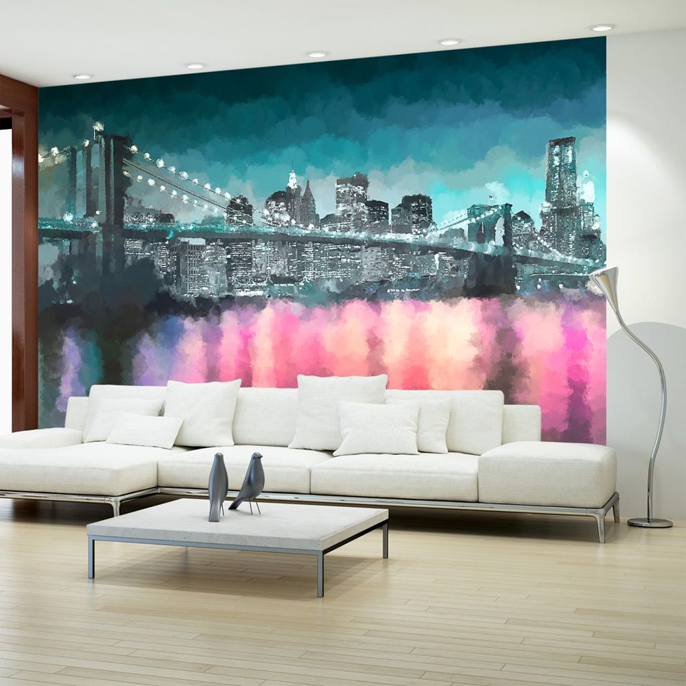 Bimago - Papier peint - Painted New York - Décoration, image, art | Ville et Architecture | New York | - Papier peint