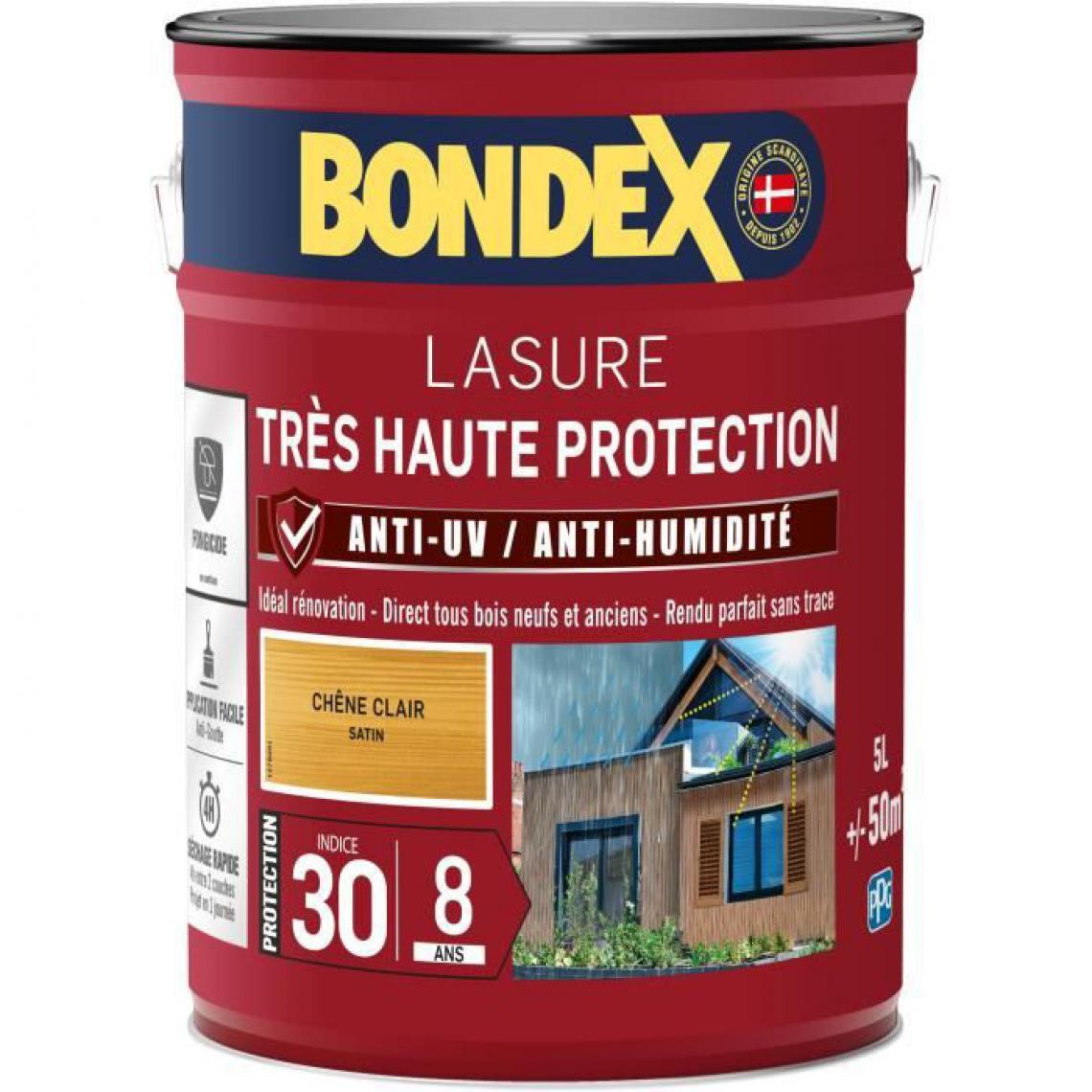 Bondex - Lasure pour bois très haute protection 8 ans chêne clair 5L Bondex - Peinture & enduit rénovation