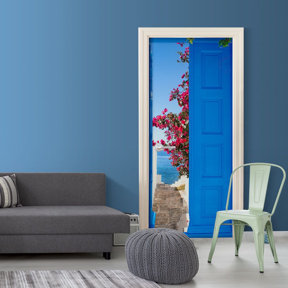 Bimago - Papier-peint pour porte - Door into Summer - Décoration, image, art | 100x210 cm | - Papier peint