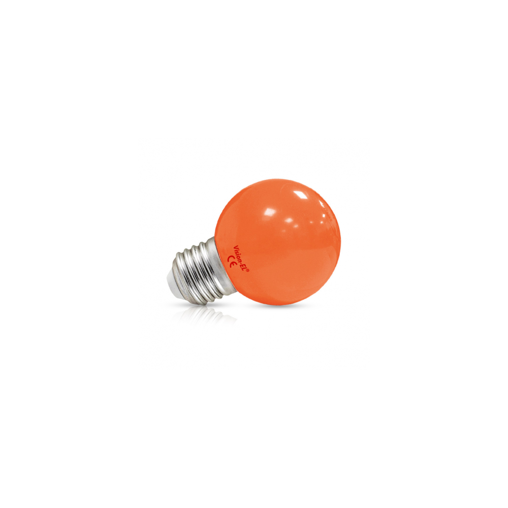 Vision-El - Ampoule LED E27 Bulb 1W Orange Blister x 2 - Ampoules LED