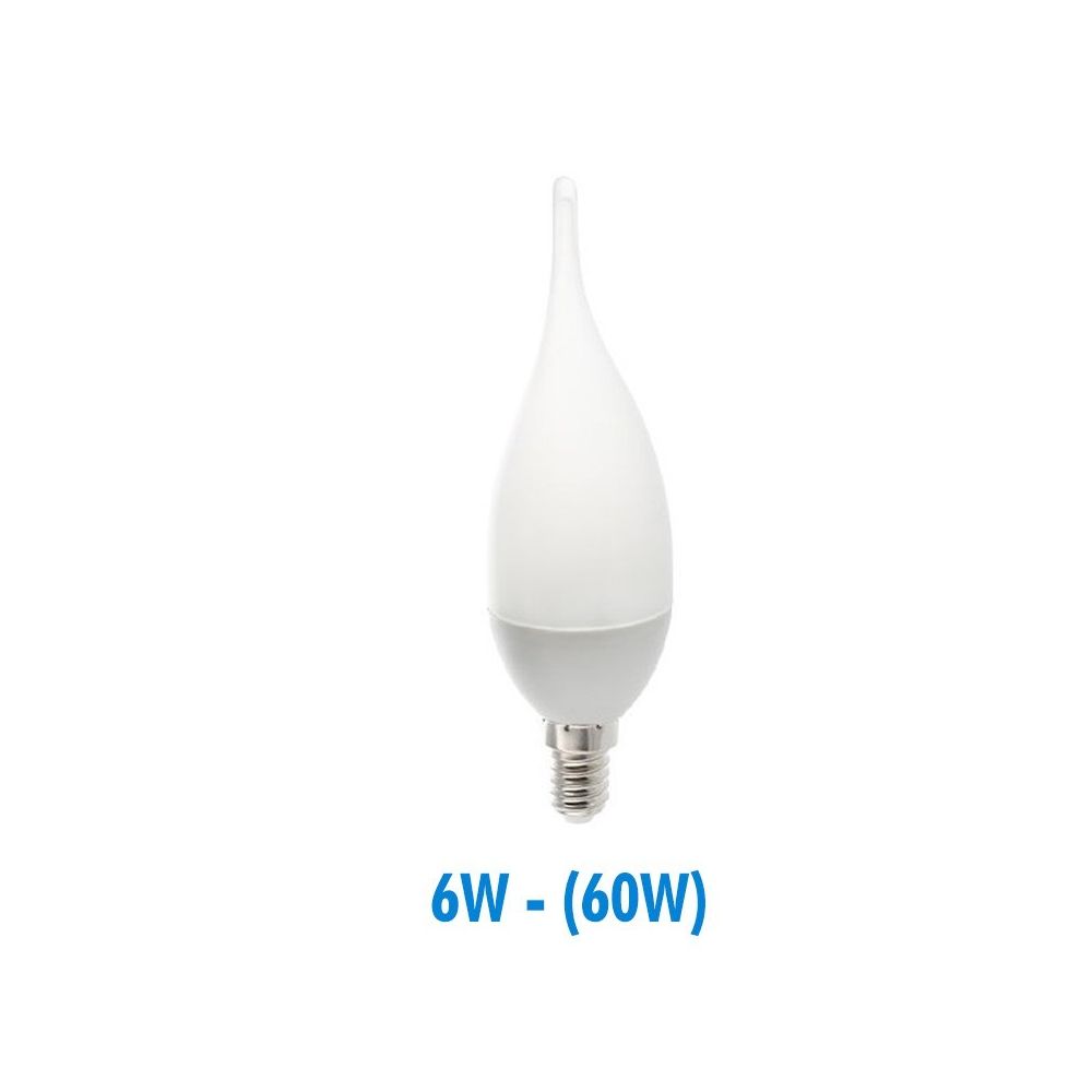 Vision-El - Ampoule Led 6W (60W) E14 Flamme opaque (Température de Couleur Blanc neutre 4000K) - Ampoules LED