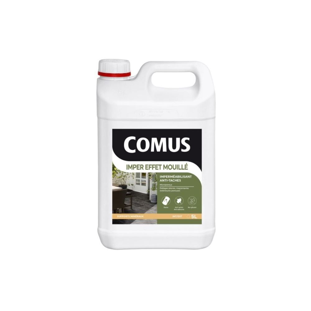Comus - COMUS IMPER EFFET MOUILLE 5L - Protection hydrofuge et oléofuge - COMUS - Imperméabilisant mur & sol