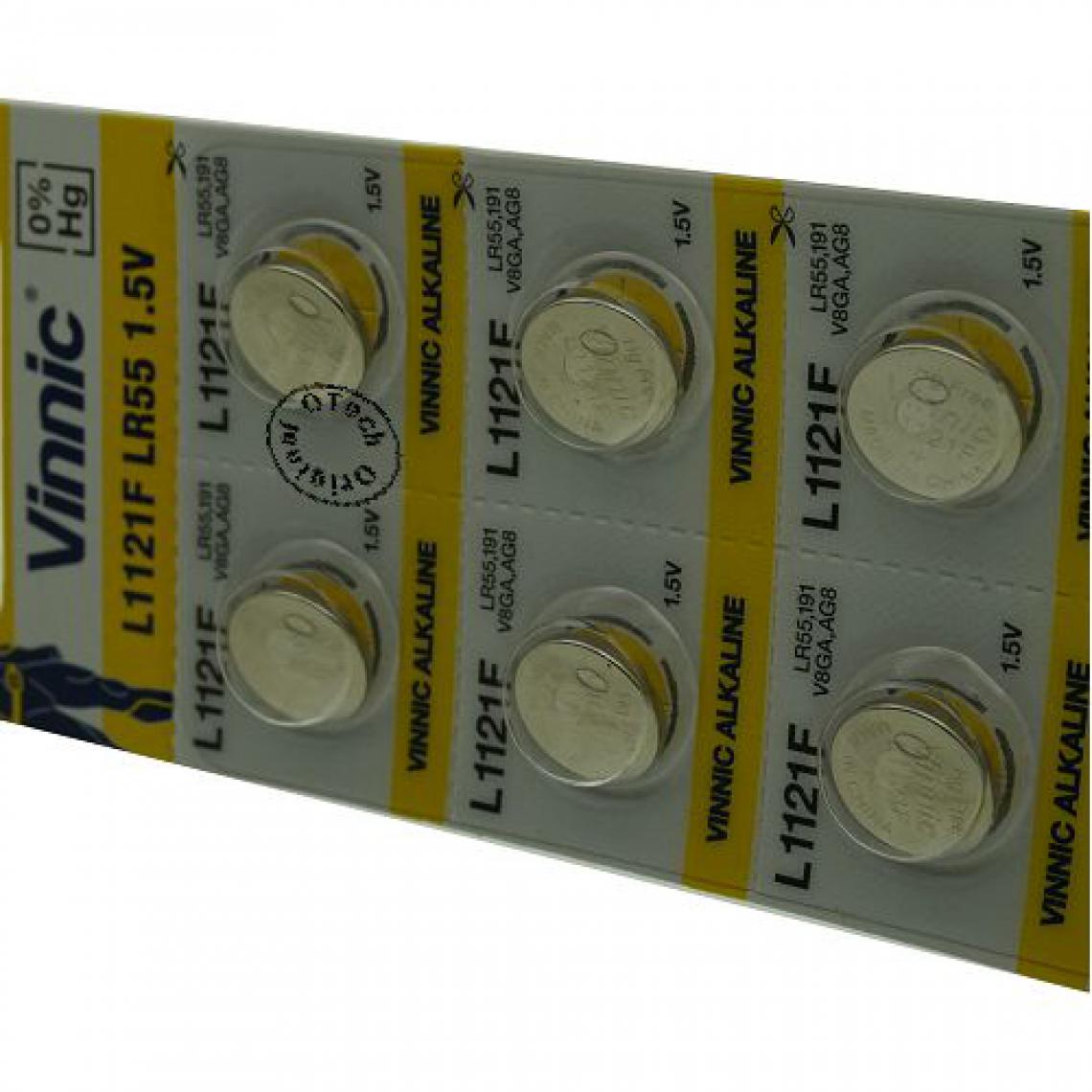 Otech - Pack de 10 piles Vinnic pour IEC LR55 - Piles rechargeables