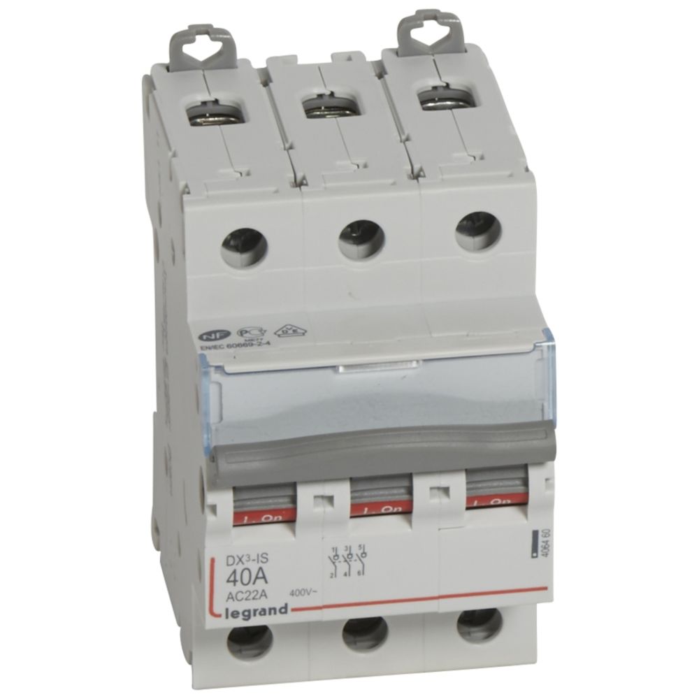 Legrand - interrupteur sectionneur legrand dx3 40a 3 poles - Coupe-circuits et disjoncteurs