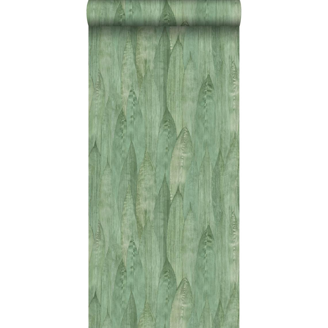 ESTAhome - ESTAhome papier peint feuilles vert céladon - 138986 - 0.53 x 10.05 m - Papier peint