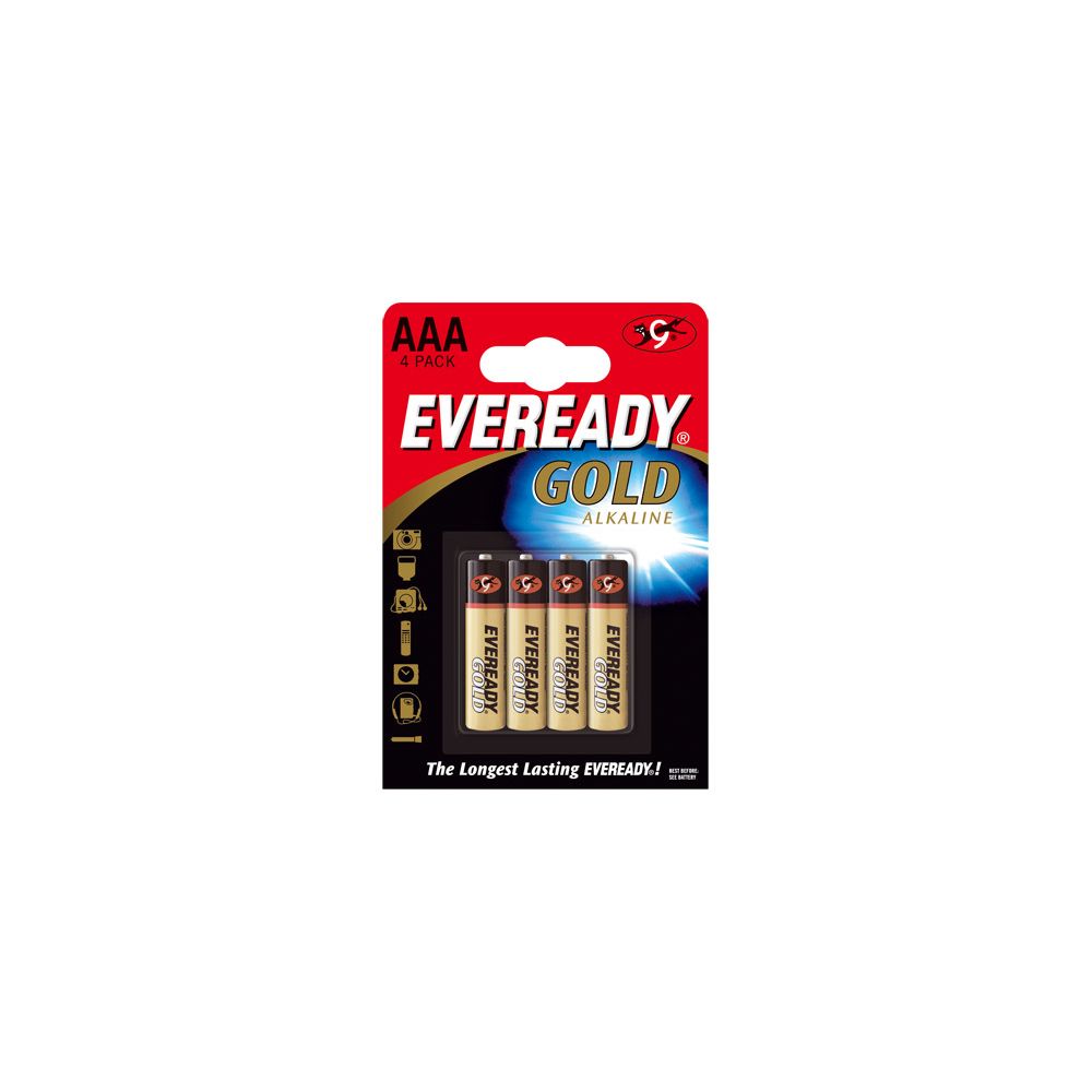 Energizer - Pile alcaline Energizer Eveready LR03 - Blister de 4 piles - Piles rechargeables