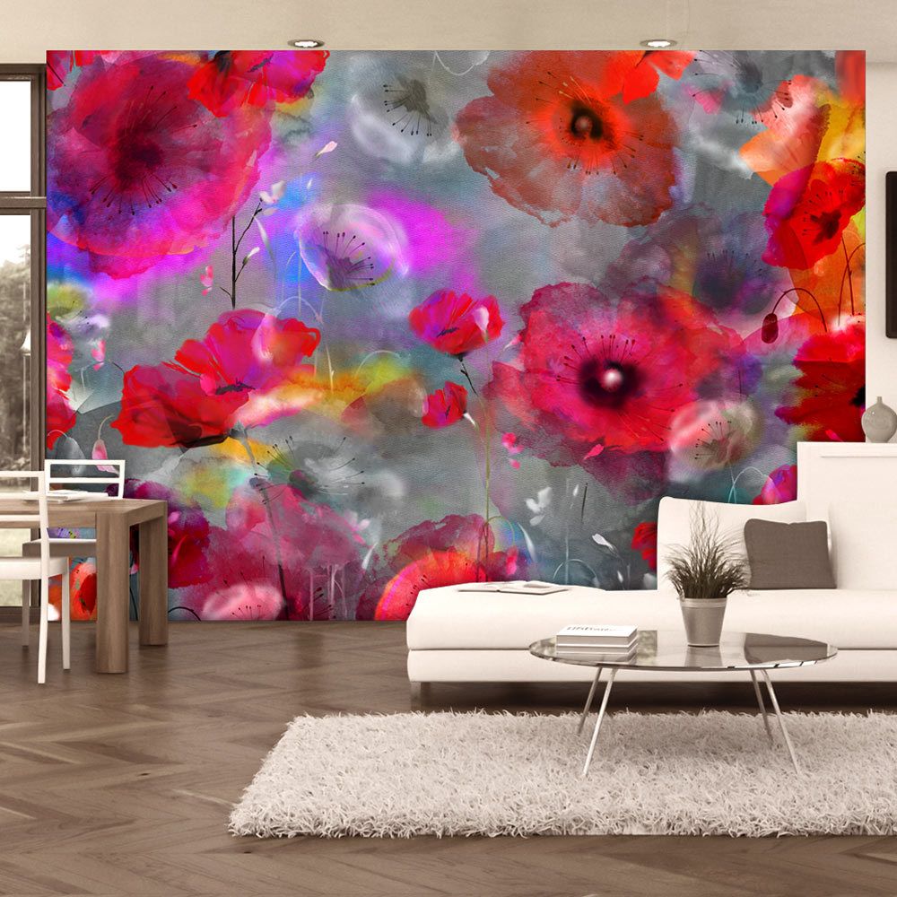 Bimago - Papier peint - Painted Poppies - Décoration, image, art | Fleurs | Coquelicots | - Papier peint
