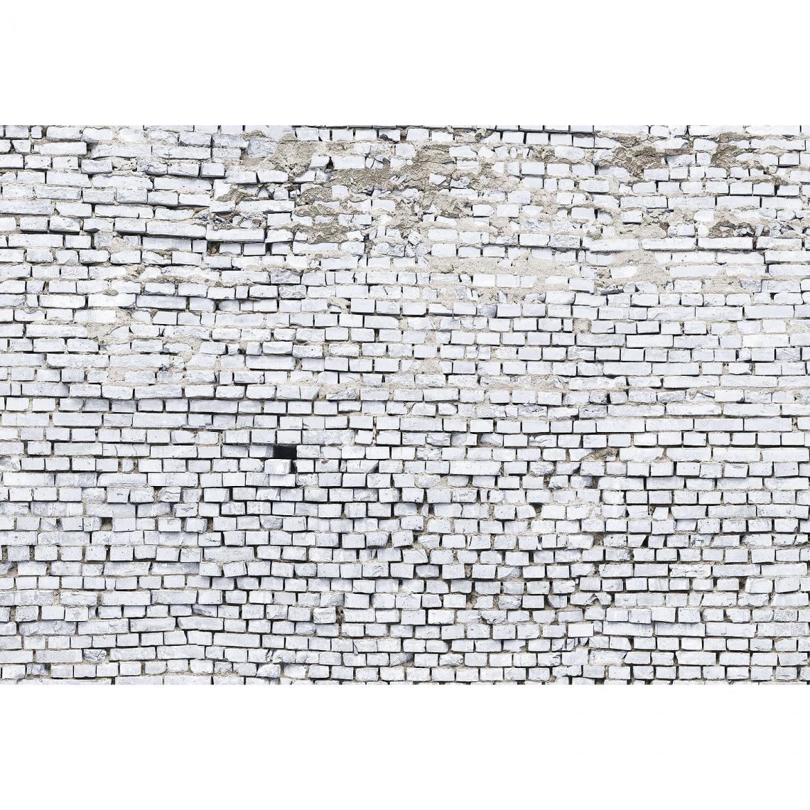 Komar - White Brick Photo murale Brique Blanche - 368 x 254 cm - Papier peint