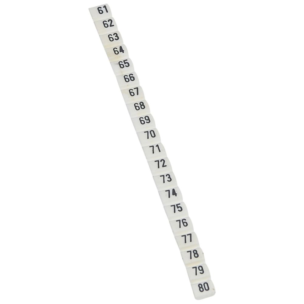 Legrand - repère pour fil de 0.5 à 1.5 mm2 - chiffre 61 à 80 - couleur blanc - legrand cab 3 - Accessoires de câblage