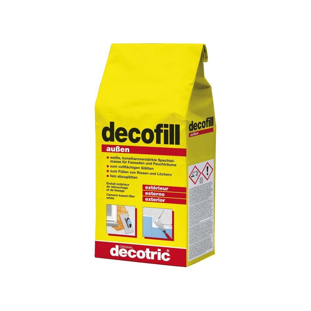 Decotric - Decofill Enduit de rebouchage et de lissage 1kg, extérieur decotric - Enduit