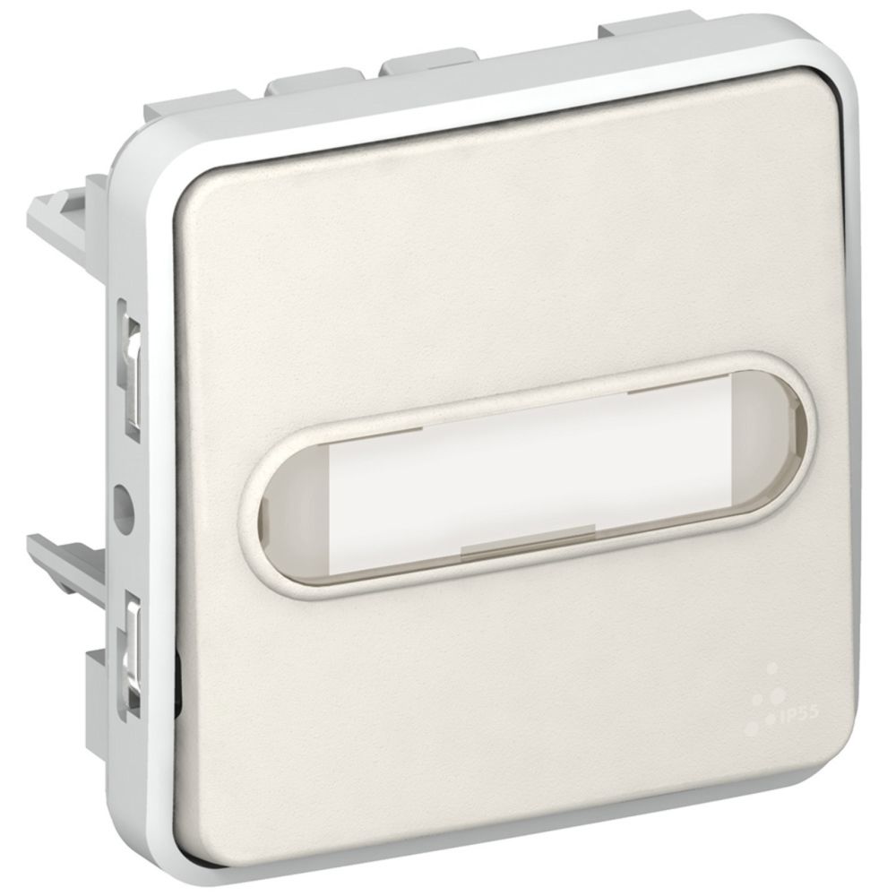 Legrand - bouton poussoir porte étiquette - legrand plexo - blanc - composable - Interrupteurs et prises étanches