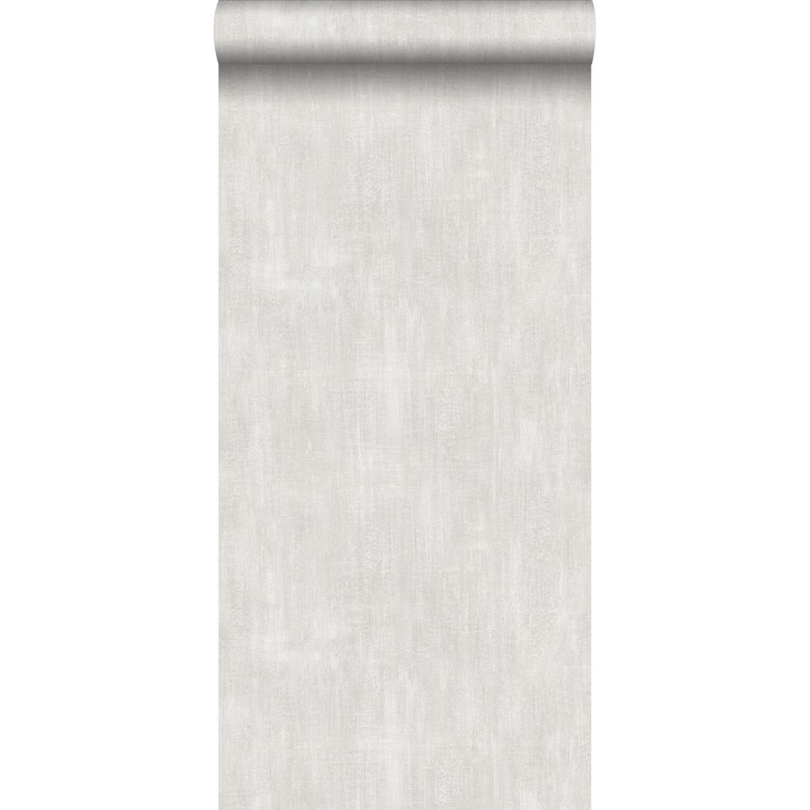 ESTAhome - ESTAhome papier peint uni à effet pictural gris - 127636 - 53 cm x 10,05 m - Papier peint