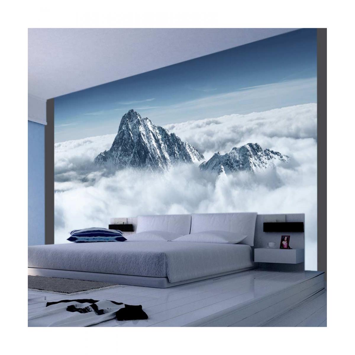 Artgeist - Papier peint - Montagne entourée de nuages 200x154 - Papier peint