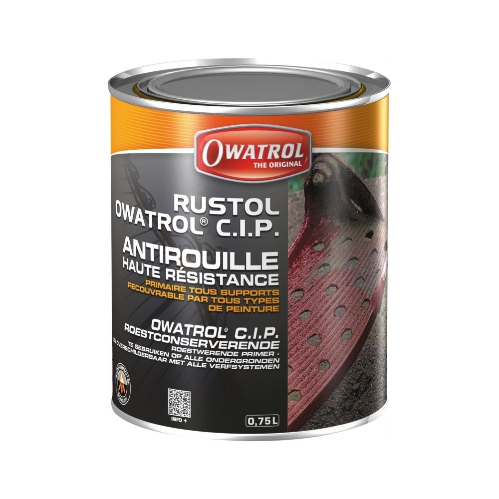 Owatrol - Primaire anticorrosion haute résistance - Rustol CIP - 750 ml - OWATROL - Produit préparation avant pose