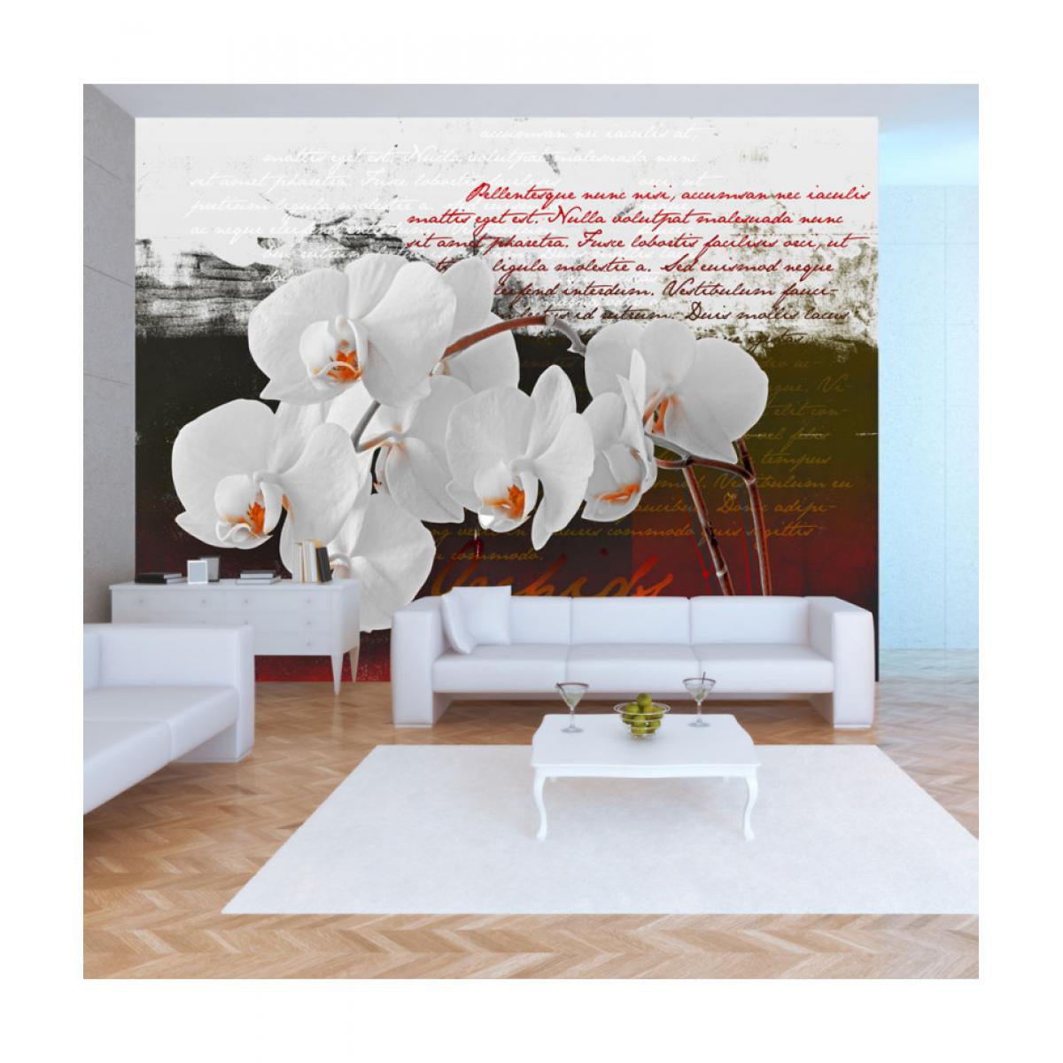 Artgeist - Papier peint - Diary and orchid 200x140 - Papier peint