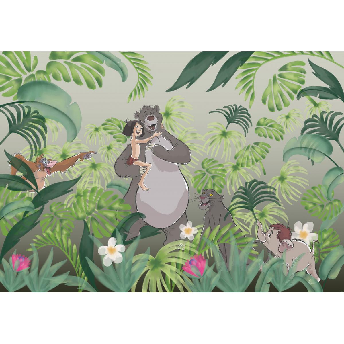 Komar - Papier Peint Intissé Le Livre de la Jungle Disney Mowgli et Baloo jungle 400 cm x 280 cm - Papier peint