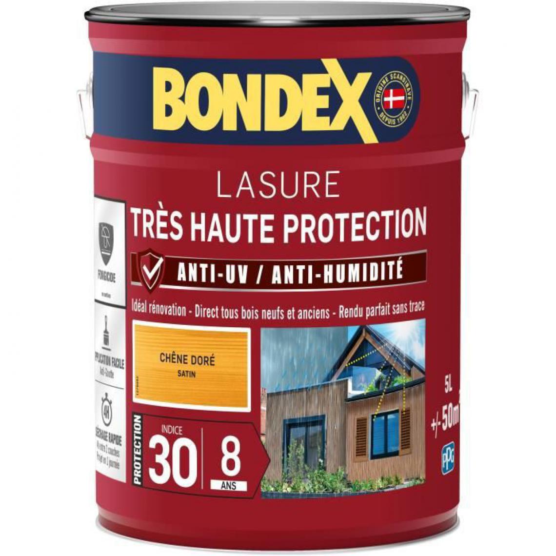 Bondex - Lasure pour bois très haute protection 8 ans chêne doré 5L Bondex - Peinture & enduit rénovation