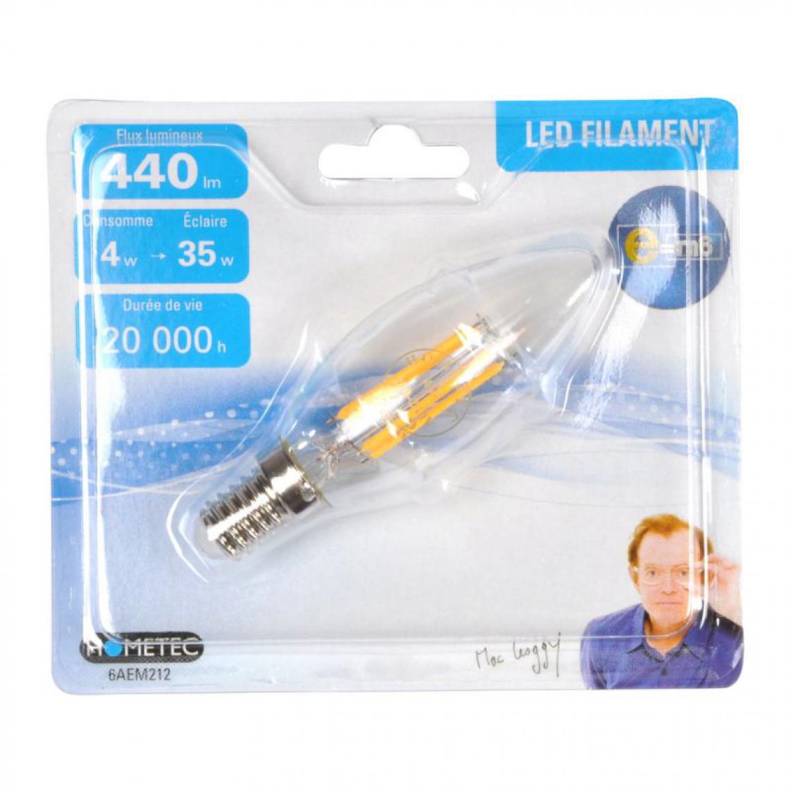 Paris Prix - Ampoule LED Filament Flamme 4W 10cm Orange - Ampoules LED