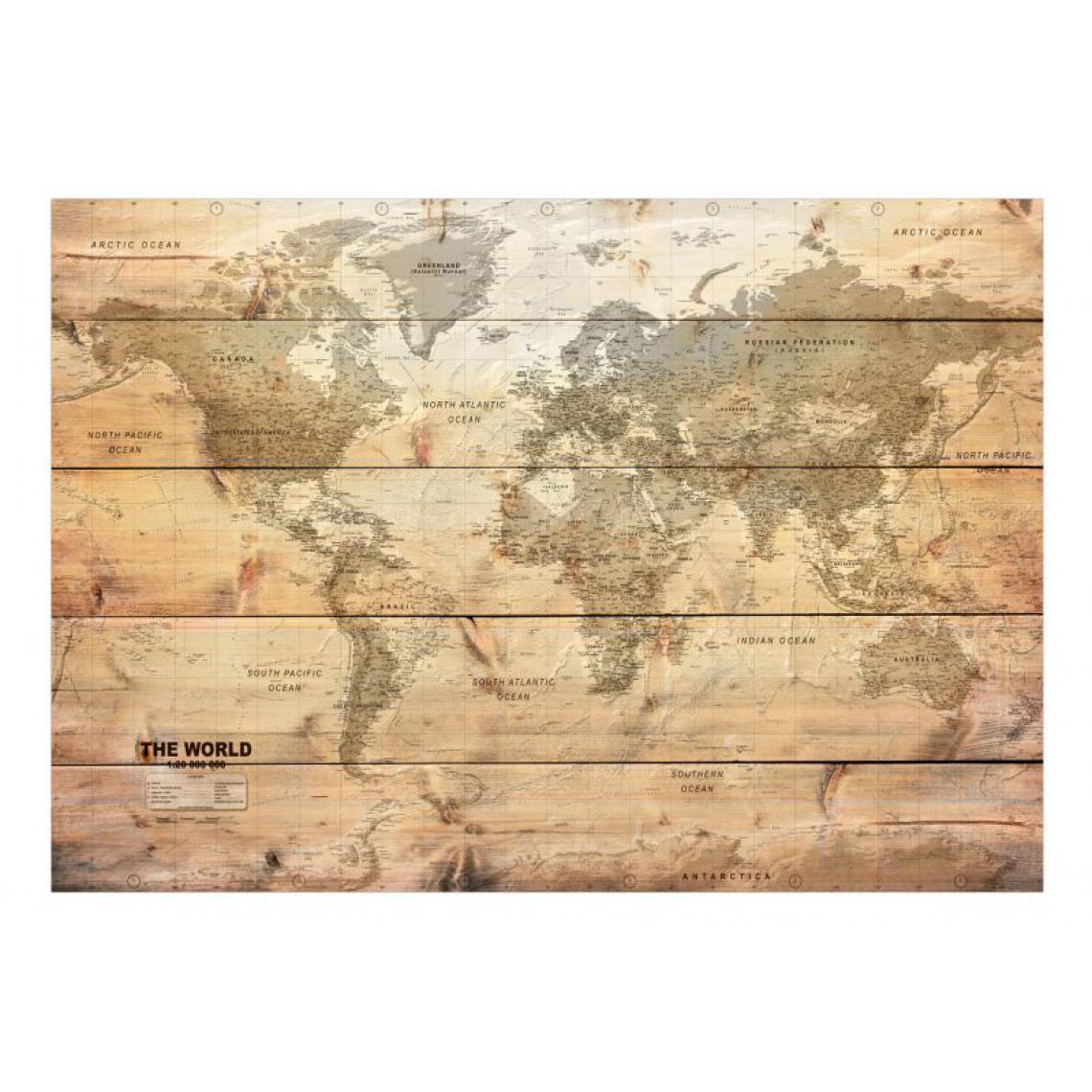Artgeist - Papier peint - Map on Boards .Taille : 300x210 - Papier peint