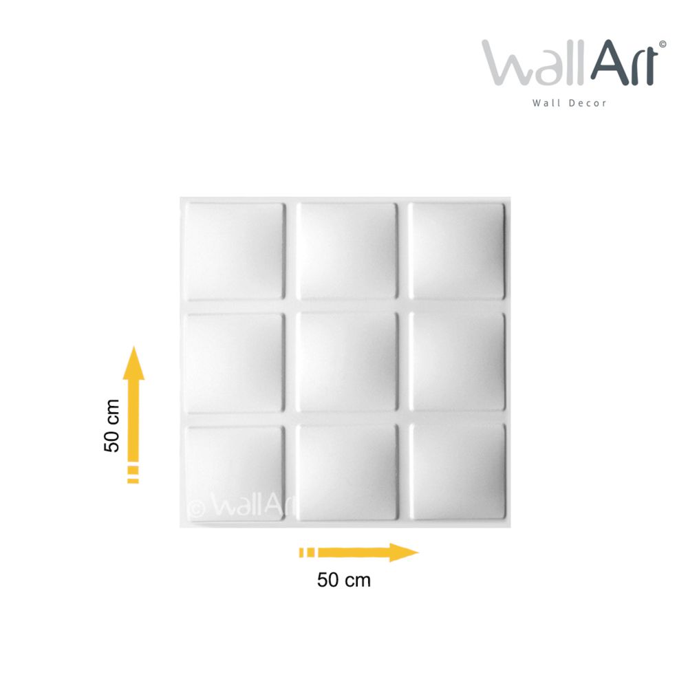 Wallart - Panneau mural 3D WallArt Cubes 3m2 - Panneau décoratif mural