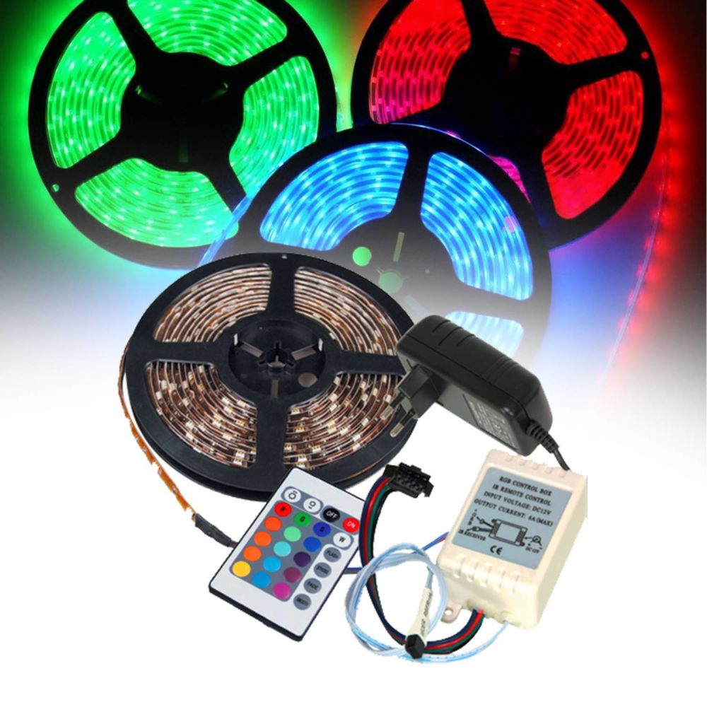 Ibiza Light - Bobine Ruban à LED (5 mètres) - 150 LEDs - RGBW - IP44 - Ibiza Light LLS500RGB-PACK - Ruban LED