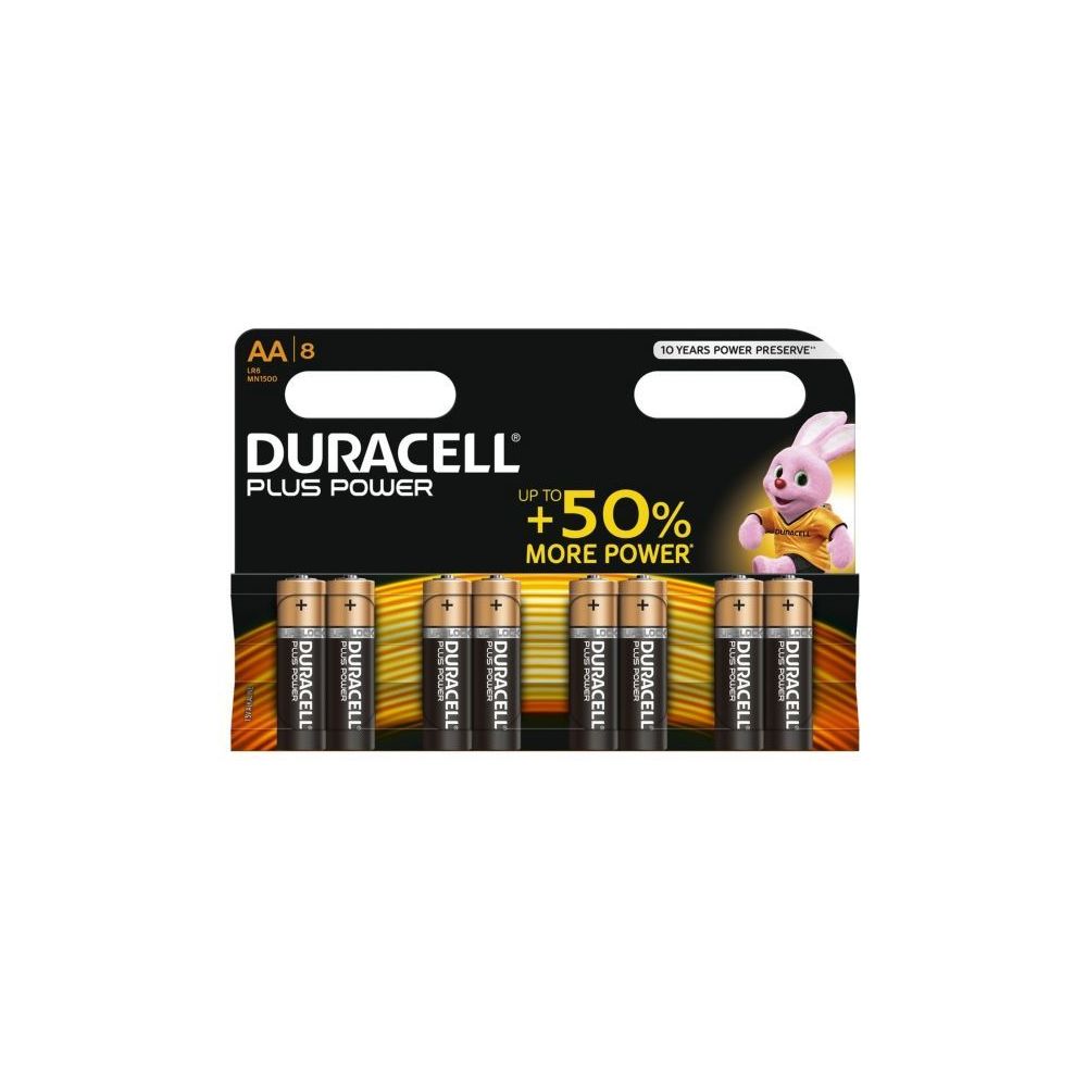 Duracell - Pile non rechargeable DURACELL AA x8 Plus Power LR06 - Piles rechargeables