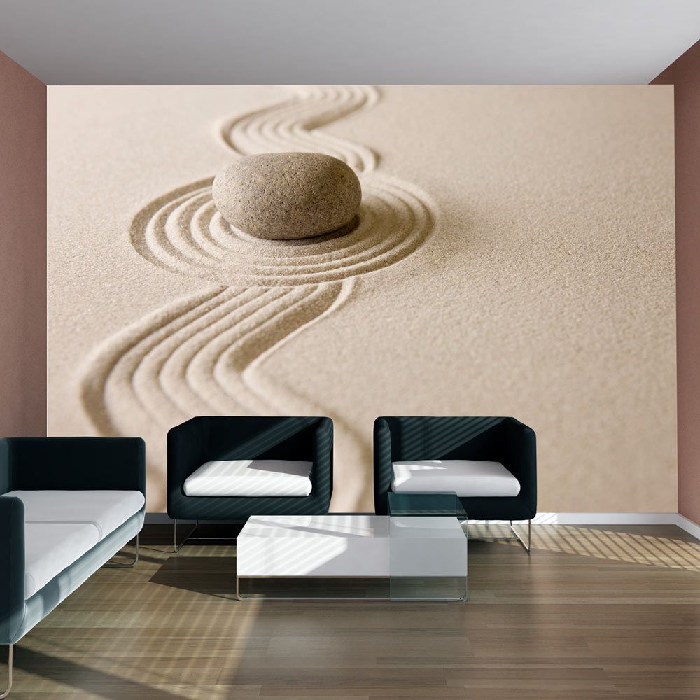 Bimago - Papier peint - Zen sand garden - Décoration, image, art | Orient | - Papier peint
