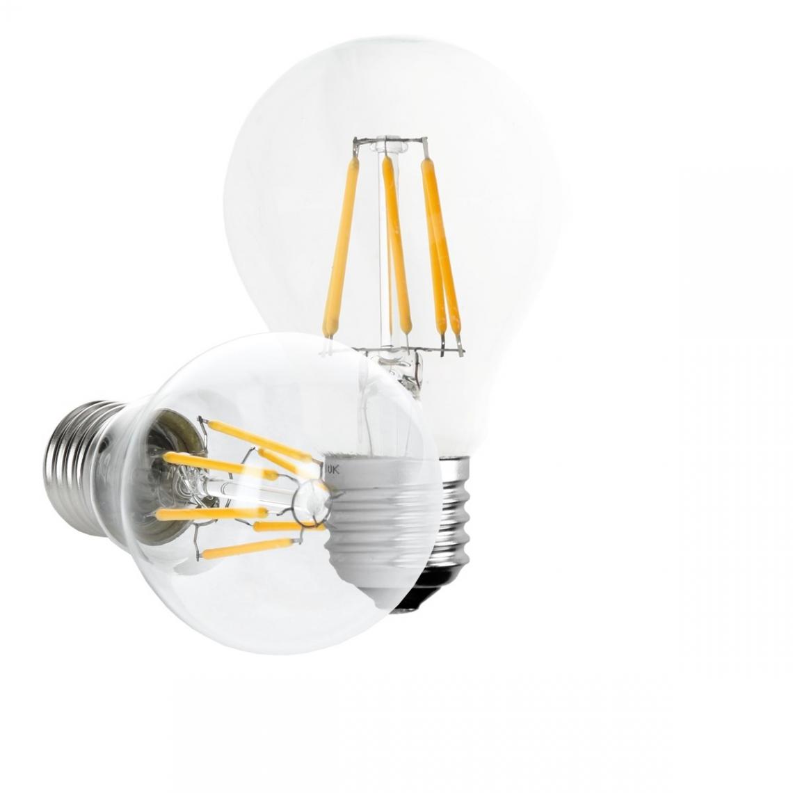 Ecd Germany - ECD Germany 5 x LED Filament de l'ampoule E27 classique Edison 6W 612 lumens angle de faisceau 120 ° AC 220-240 reste caché et remplace environ 40W lampe incandescente blanc chaud - Ampoules LED