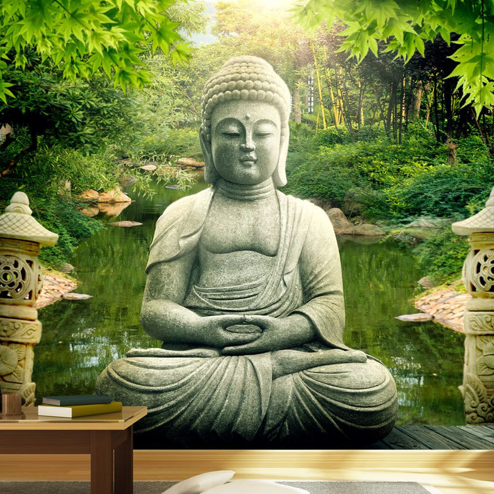 Bimago - Papier peint - Buddha's garden - Décoration, image, art | Orient | - Papier peint