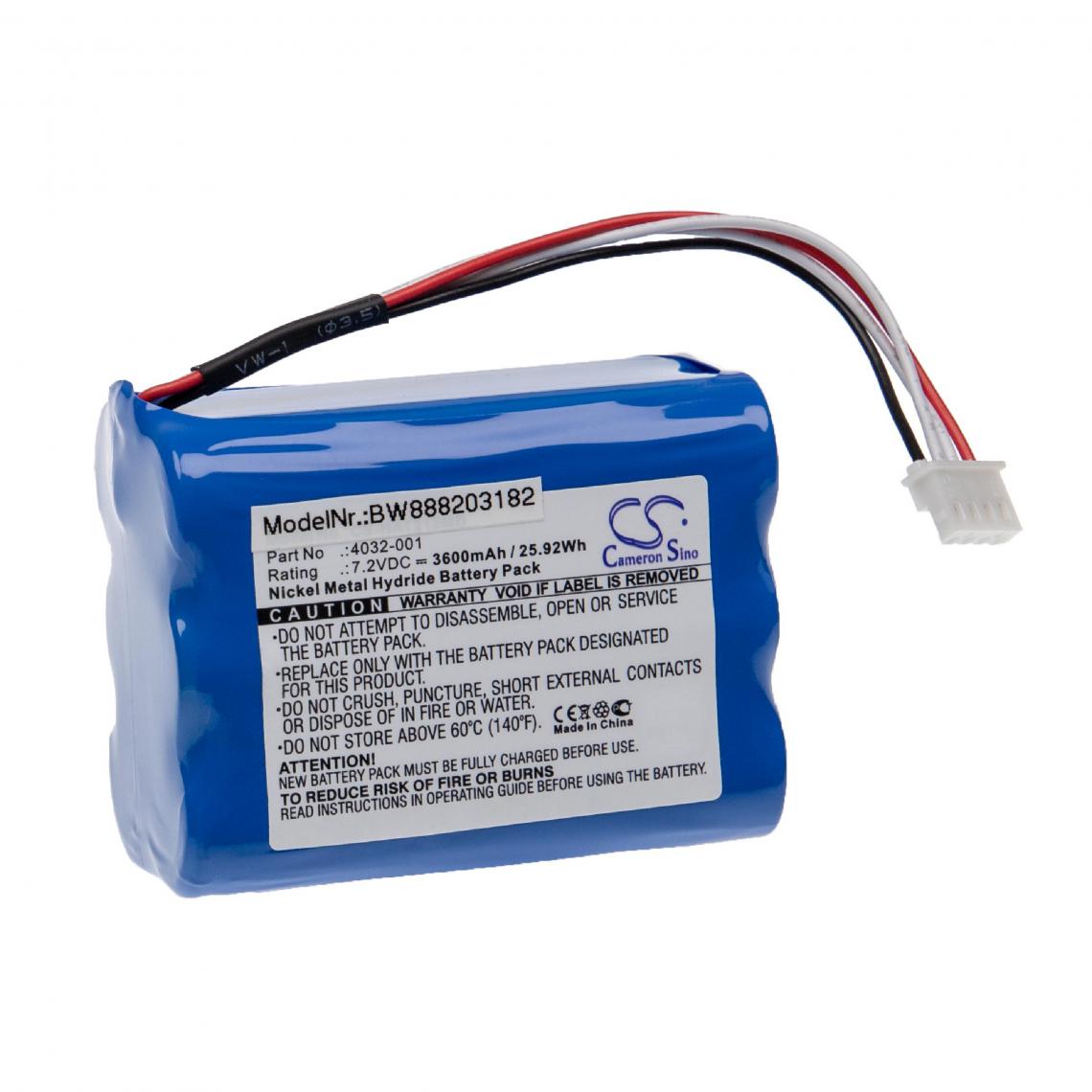 Vhbw - vhbw Batterie compatible avec Nonin 9700 Pulsoximeter, Pulse Oximeter 2120 appareil médical (3600mAh, 7,2V, NiMH) - Piles spécifiques