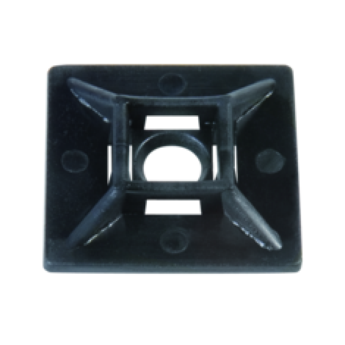 Bizline - embase adhésive ou à visser 19 x 19 mm noir - Accessoires de câblage