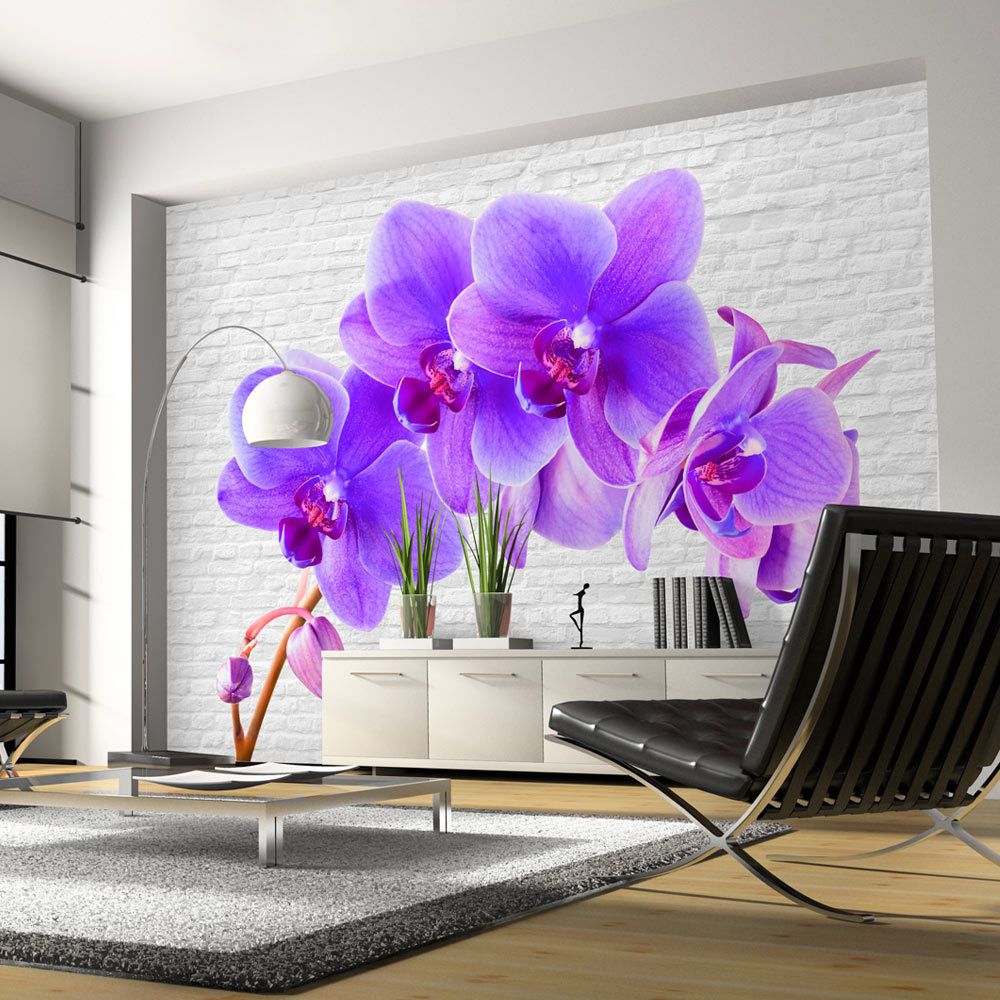 marque generique - 250x175 Papier peint Orchidées Fleurs Contemporain Violet excitation - Papier peint