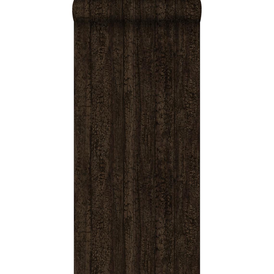 Origin - Origin papier peint imitation bois brun foncé - 347527 - 53 cm x 10.05 m - Papier peint
