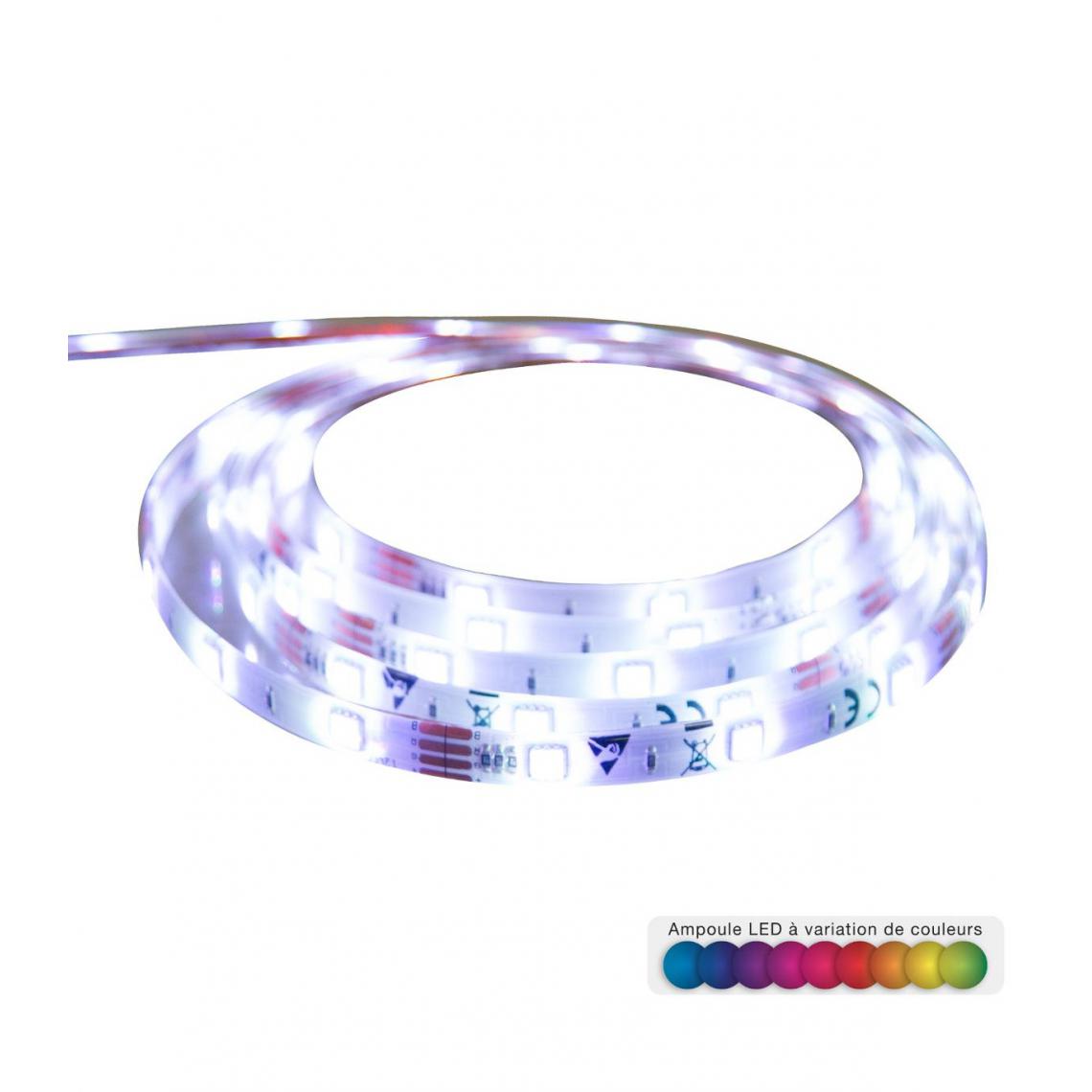 Atmosphera, Createur D'Interieur - Atmosphera - Ruban LED à variation de couleurs 3 Mètres avec Télécommande - Ruban LED