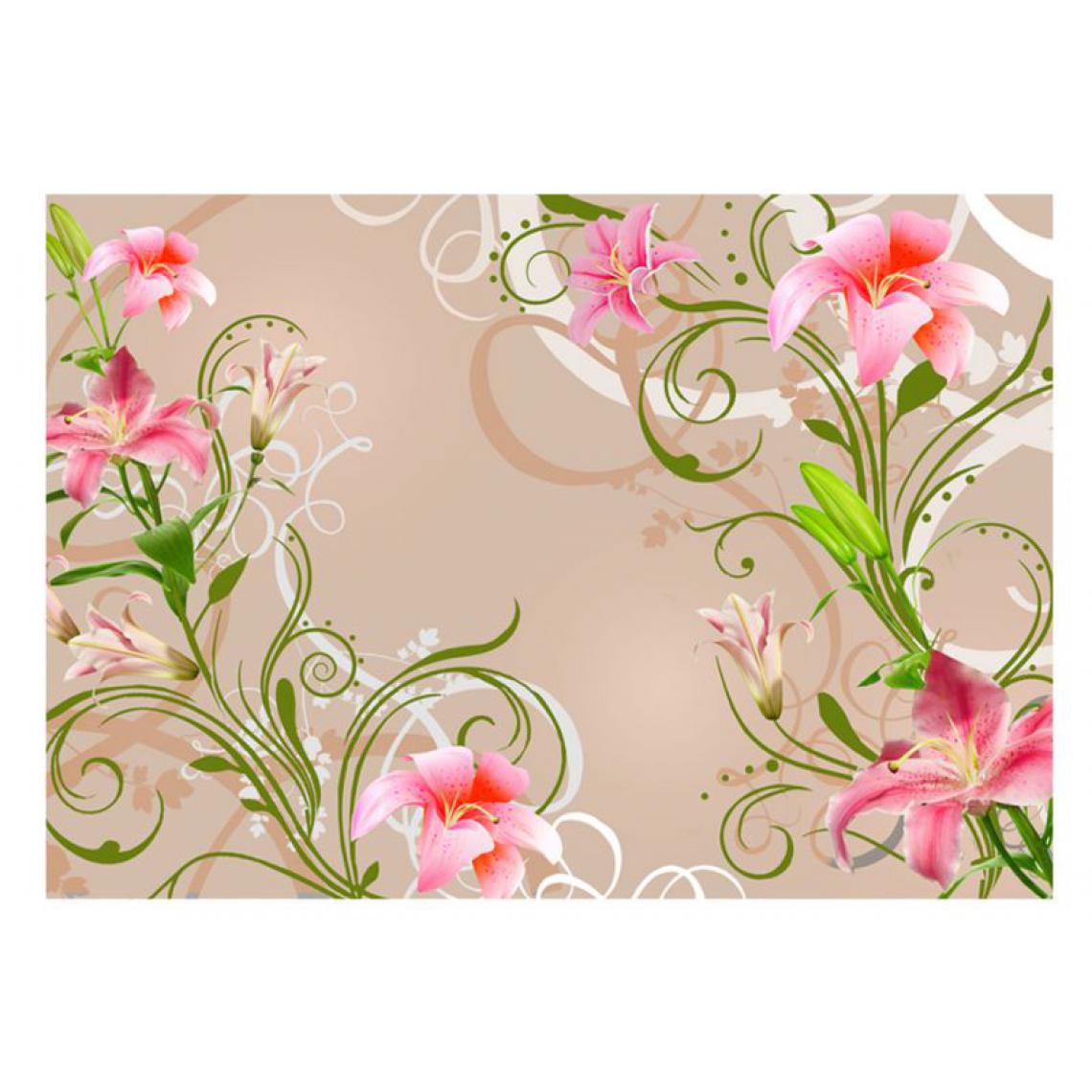 Artgeist - Papier peint - Subtle beauty of the lilies .Taille : 150x105 - Papier peint
