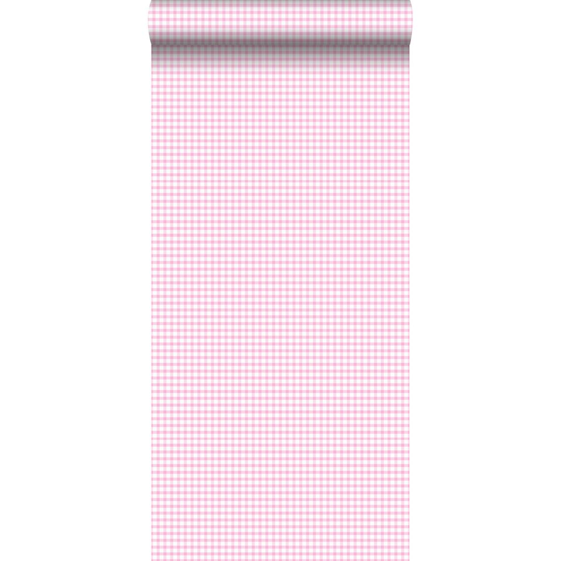 ESTAhome - ESTAhome papier peint à carreaux rose clair - 115749 - 53 cm x 10,05 m - Papier peint