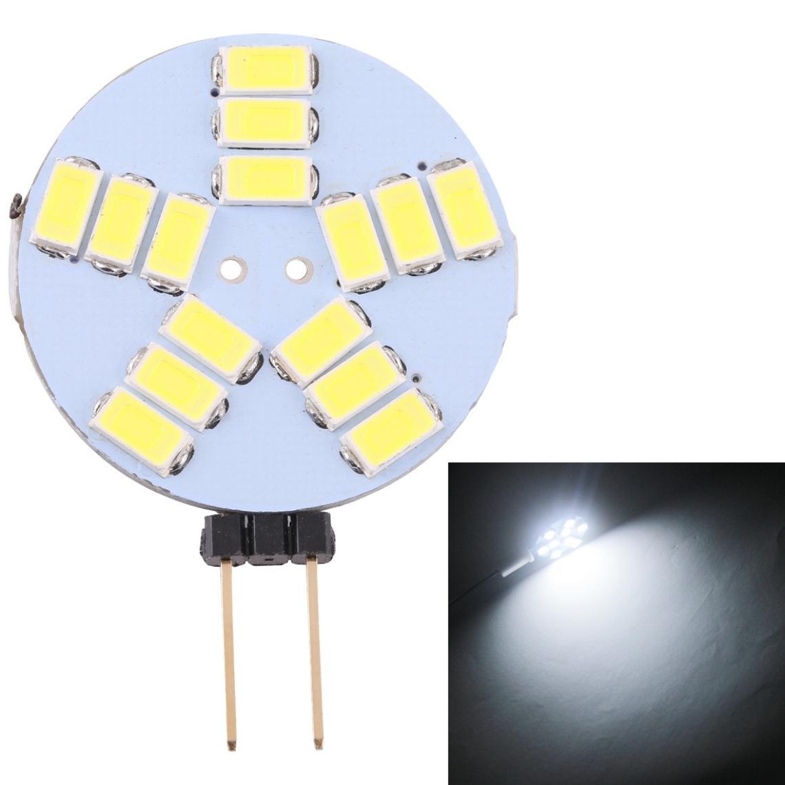 Wewoo - G4 15 LED SMD 5730 400LM 6000-6500K Ampoule de lampe de base à broche à économie d'énergie à intensité variableDC 12V lumière blanche - Ampoules LED