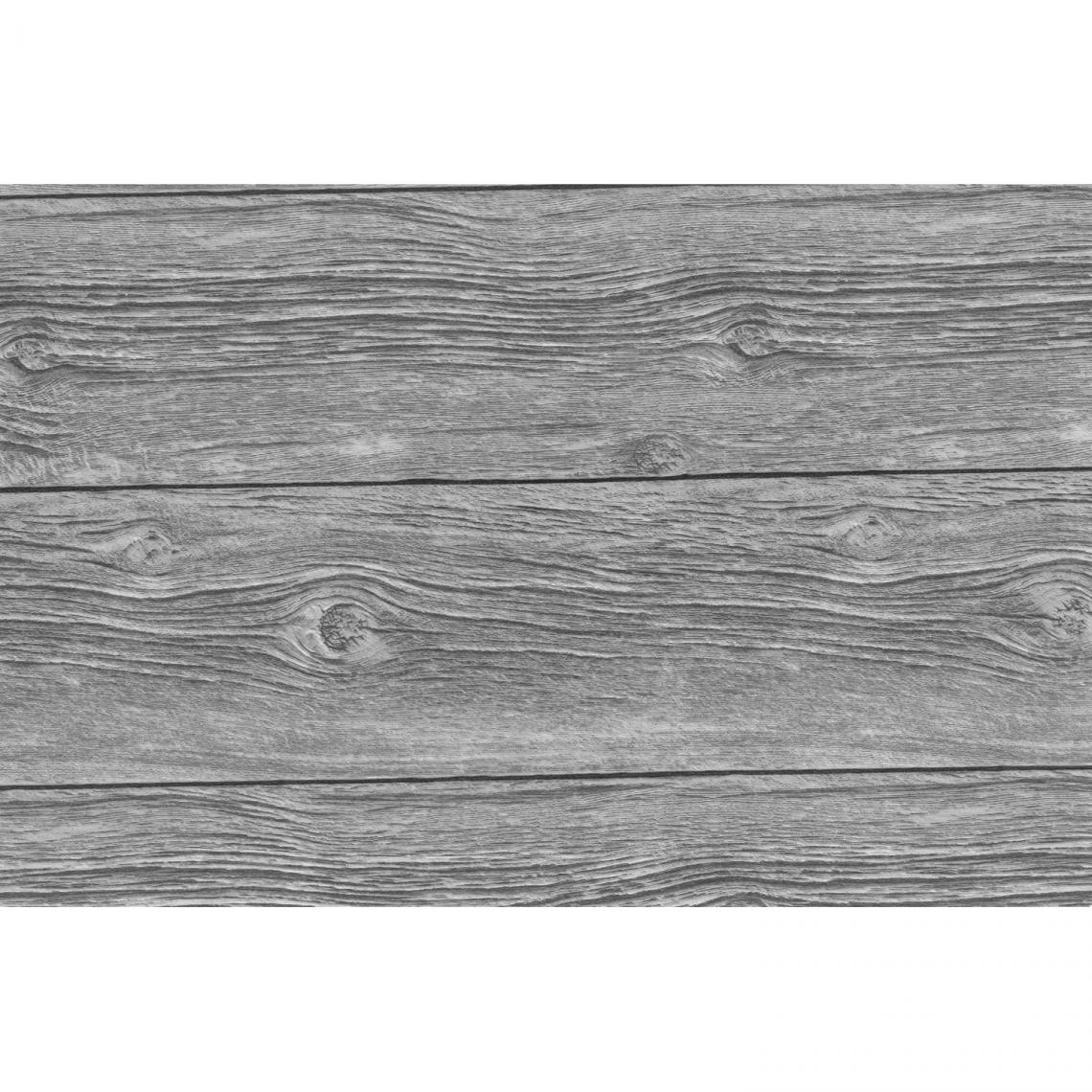 Cpm - Lot 2x Adhésif décoratif Grey Wood - 200 x 45 cm - Gris - Papier peint