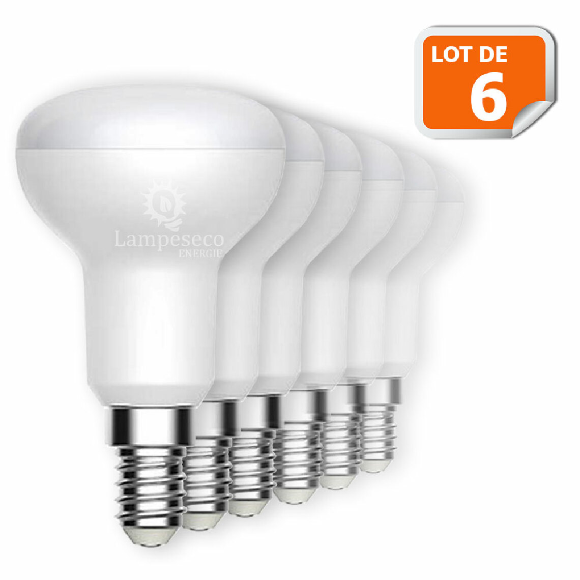 Lampesecoenergie - Lot de 6 Réflecteur R50 LED Culot E14 6W eq. 50W 500 lumens Blanc Chaud 3000K - Ampoules LED