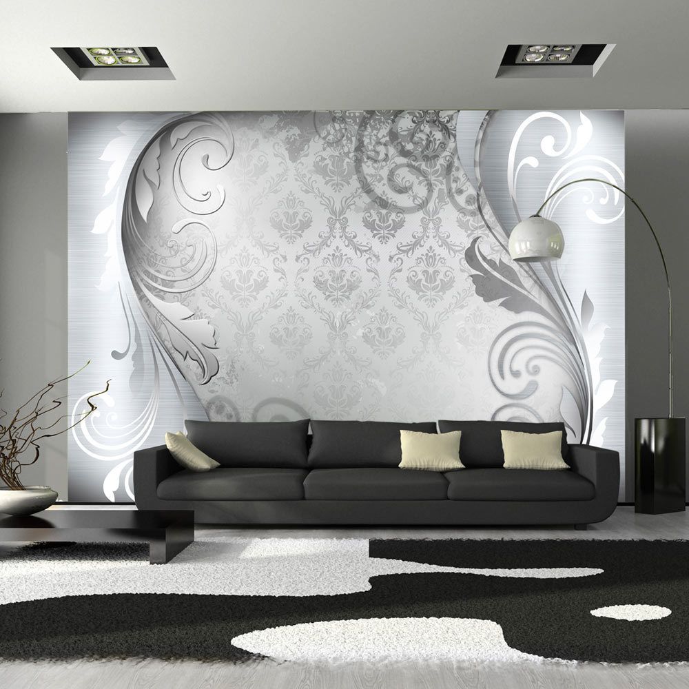 Bimago - Papier peint - Gray ornament - Décoration, image, art | Abstractions | Moderne | - Papier peint