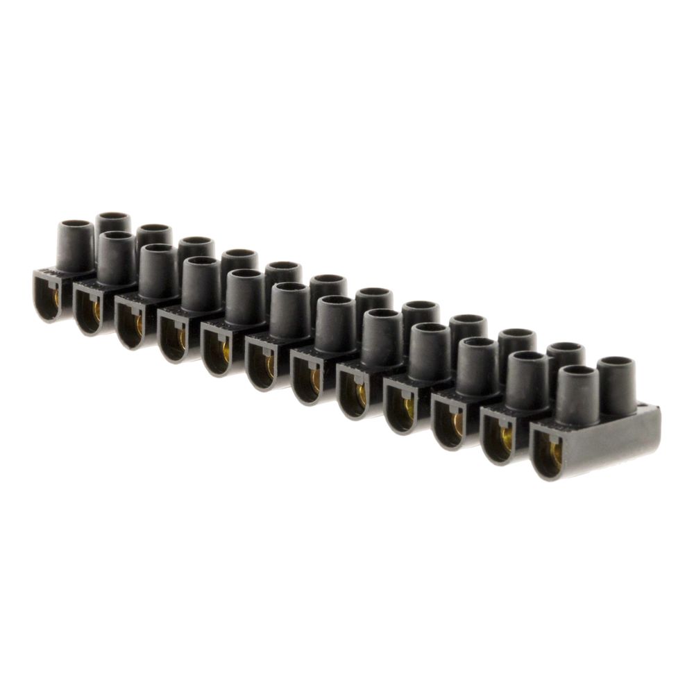 Zenitech - Barrettes 12 plots 4 mm² Noir - Zenitech - Accessoires de câblage