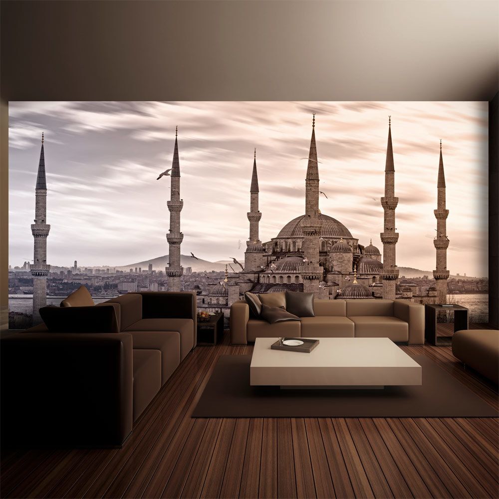Bimago - Papier peint XXL - La Mosquée bleue, Istanbul - Décoration, image, art | Ville et Architecture | 550x270 cm | XXl - Grand Format | - Papier peint