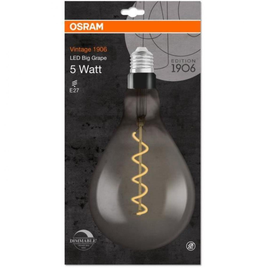 Osram - Edition 1906 Ampoule LED Standard 160mm cl fil variable Smoke - Ampoules LED