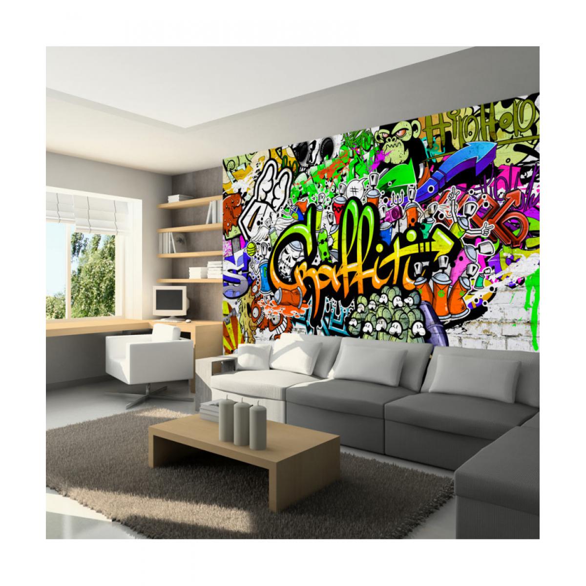 Artgeist - Papier peint - Graffiti on the Wall 100x70 - Papier peint