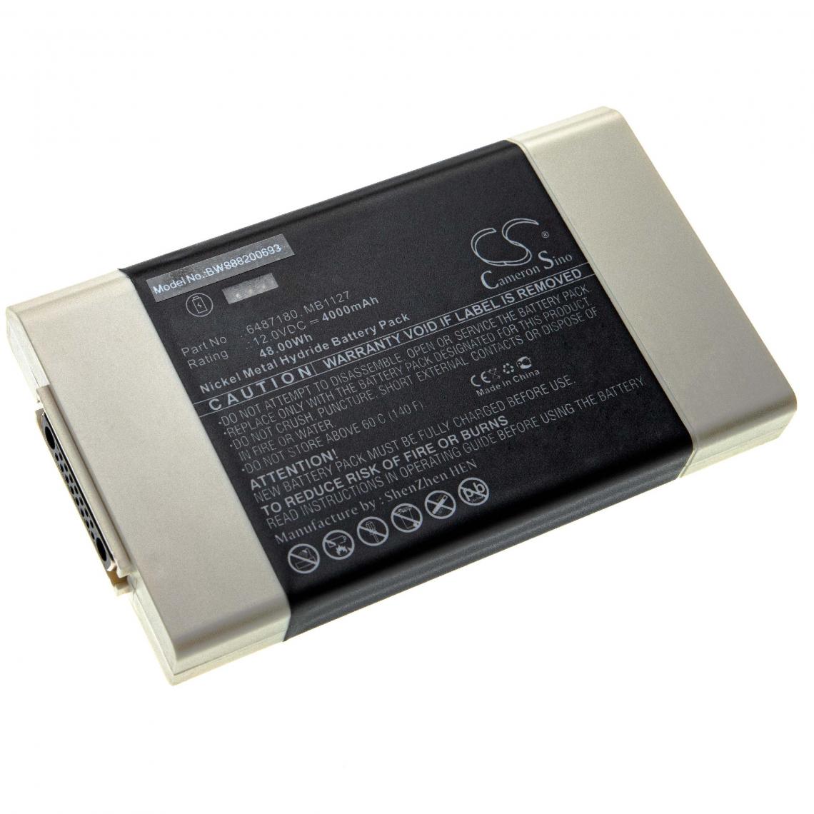 Vhbw - vhbw batterie remplace Maquet 64-87-180, 6487180, MB1127, MB1127-O pour appareil de médecine comme respirateur (4000mAh, 12V, NiMH) - Piles spécifiques