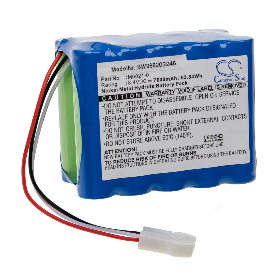Vhbw - vhbw Batterie remplacement pour Mediana M6021-0 pour appareil médical (7600mAh, 8,4V, NiMH) - Piles spécifiques