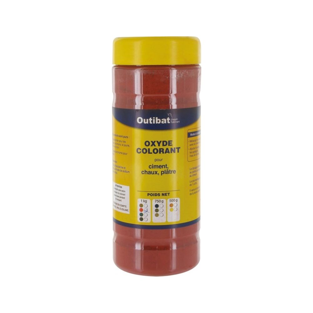 Outibat - Colorant pour ciment synthétique - Oxyde colorant - Rouge vif - 1 Kg - OUTIBAT - Enduit
