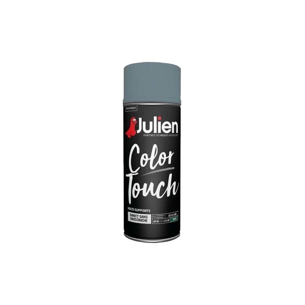 Julien - Peinture aérosol JULIEN Color Touch - Bleu gris - 400 ml - Peinture extérieure