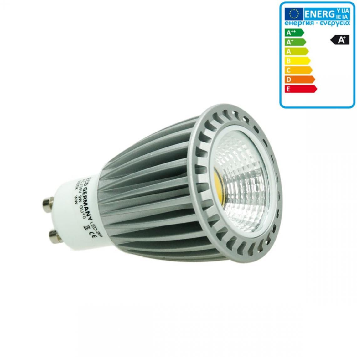 Ecd Germany - ECD Germany LED COB GU10 Spot Lampe Ampoule 9W Blanc Chaud - Ampoules LED